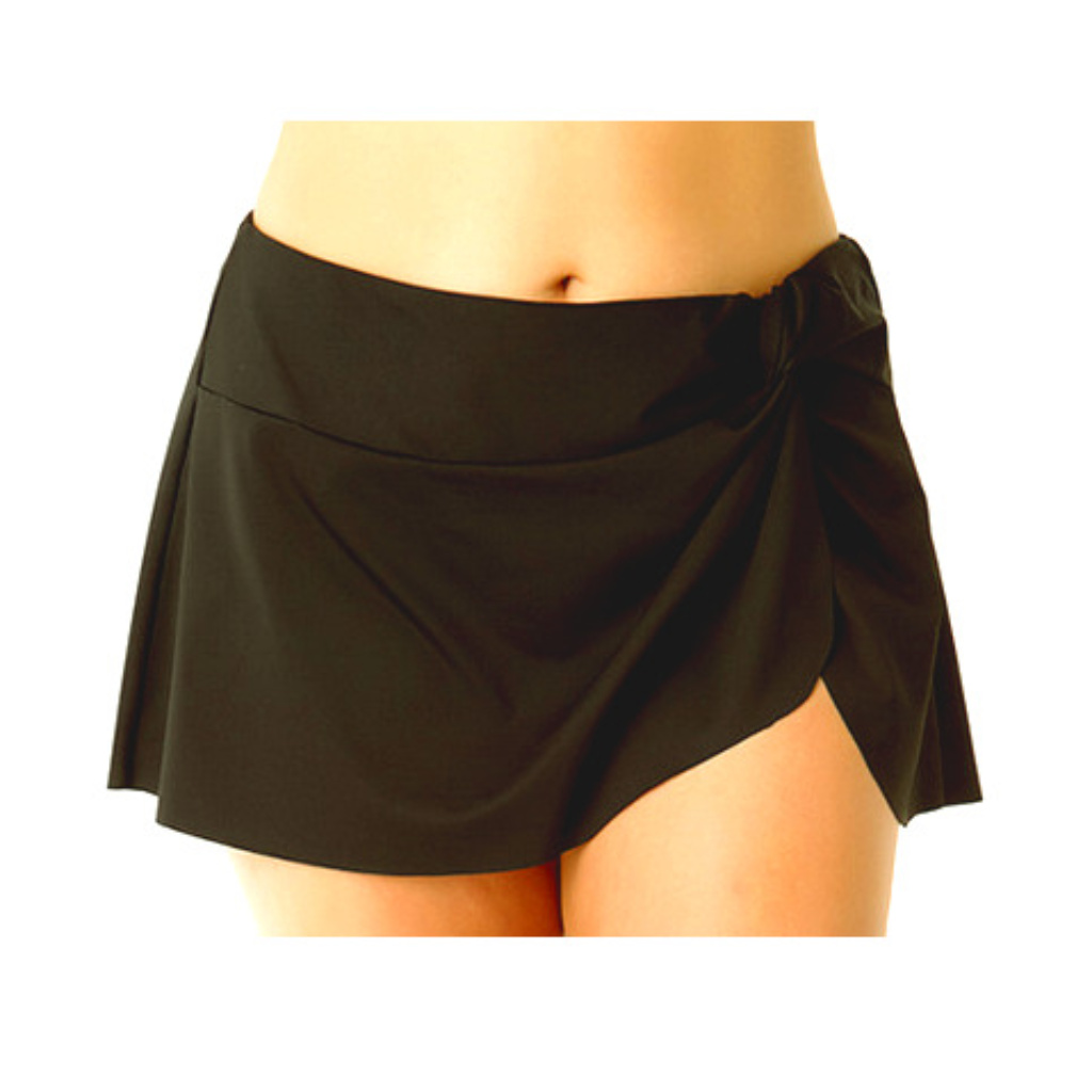 Nwt Anne Cole Sarong Slit Swimsuit Skirt Bottom 20w Black
